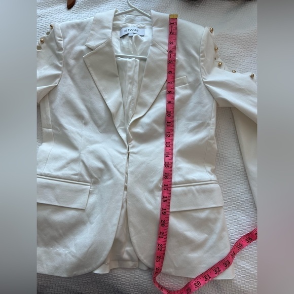 NWOT 10 Crosby Derek Lam Studded Scalloped Sleeve Jacket Blazer - Picture 14 of 16